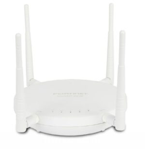 FortiAP-223E de pared: Radio dual (802.11 b/g/n y 802.11 a/n/ac Wave 2, 2x2 MU-MIMO), antenas externas incluidas, 1 puerto RJ45 10/100/1000, Bluetooth/BLE. Kit de montaje en pared incluido.
