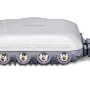 FortiAP-432G: Punto de acceso inalámbrico FortiAP para exteriores - Triradio (Wi-Fi 6E IEEE 802.11ax tribanda 2.4/5/6 GHz y funcionamiento dual 5G con 4+4+4 transmisiones en 3 radio), antenas externas. Fuente de alimentación PoE incluida.