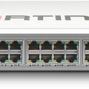 FortiSwitch-124G:  | Switch administrado 24x GE + 4x SFP, para redes empresariales seguras, integrable con FortiGate mediante FortiLink.