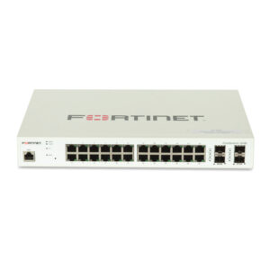 FortiSwitch-224E: Switch de acceso gestionado Fortinet FortiSwitch-224E con 24x Gigabit y uplinks SFP, optimizado para integración con FortiGate (FortiLink) en redes empresariales.