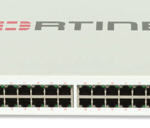 FortiSwitch-248E-FPOE: Switch PoE+ compatible con controlador de switch FortiGate de capa 2/3 con 48 puertos GE RJ45, 4 puertos GE SFP y límite de salida POE automático de 740 W como máximo.